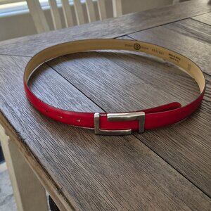 Women's Red Leather Estro Versa Belt